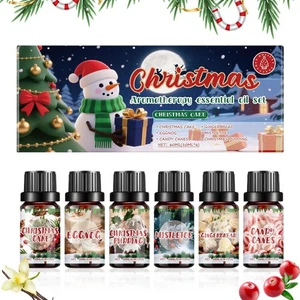 Fragrance Oils For Diffuser 6 Pieces Christmas Holiday Fragrance Oils  - Picture 1 of 12