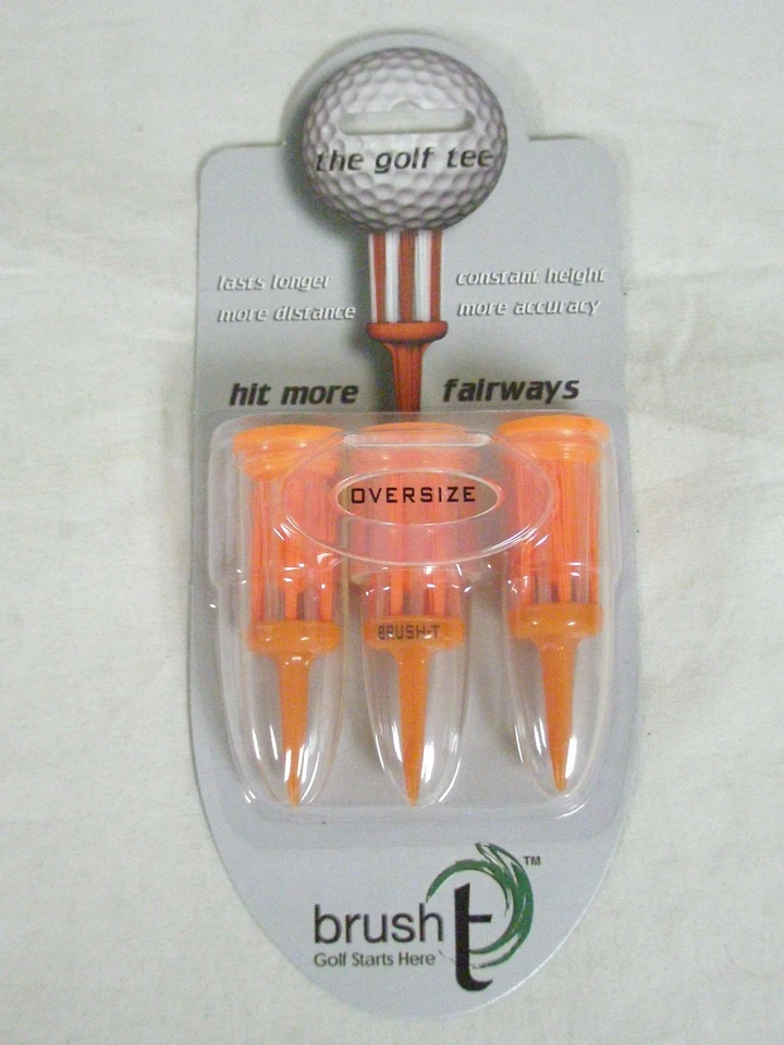 Brush-T Oversize Golf Tees (Orange) 3pk NEW - Image 1 of 1