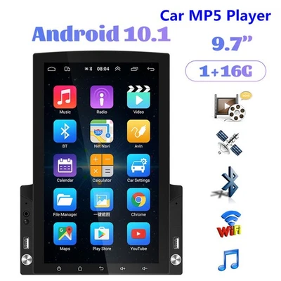 Pantalla Vertical 9.7'' HD 2.5D Vidrio Android10.0 1GB+16GB Coche Reproductor MP5 GPS WIFI Foto 1 de 4