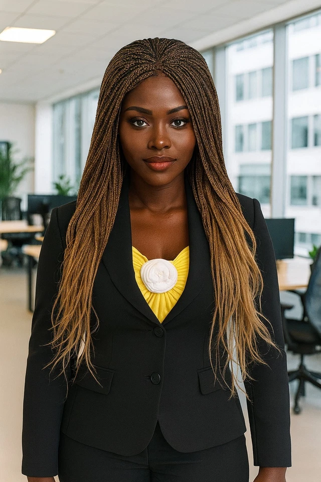 Ручной работы микро миллион косы парик медовый блондин полный кружева, легкий длинный, новый с Ярлыками  - Изображение 1 из 4