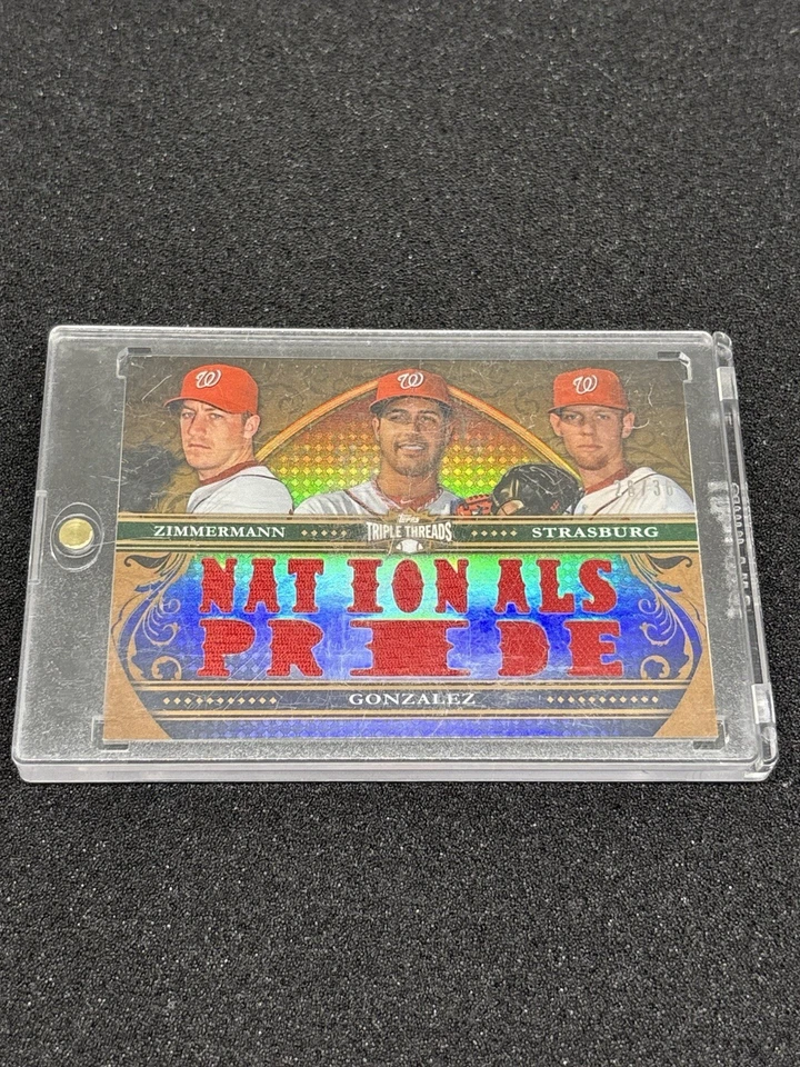 2013 Topps Triple Threads Relic Combos/36 Jordan Zimmermann Stephen Strasburg Foto 1 de 4