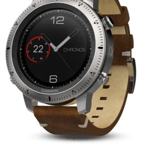 GARMIN FENIX CHRONOS GPS SMARTWATCH MULTISPORT CONFEZIONE REGALO SET 2 CINTURINI PELLE - Foto 1 di 11