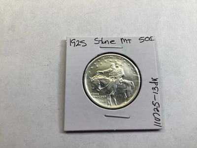 1925 Stone Mountain Commemorative Silver Half Dollar XF Condition 110725 13dk - Image 1 of 4