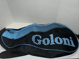 Blue Goloni Tennis Bag 3-4 Racquets with Front Extra Pocket for Other Essentials - Picture 1 of 9