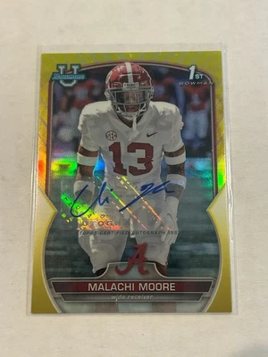 Malachi Moore 2022 Bowman Chrome U 1st Bowman Auto #74 Numbered /75 - Image 1 of 2