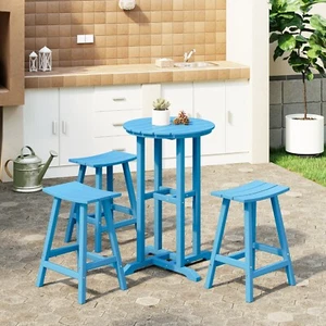 Outdoor Patio Counter Height Bar Stools Bistro Bar Table 4-Piece Set - Picture 1 of 71