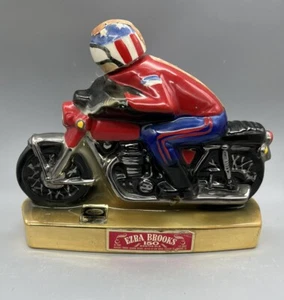 Ezra Brooks 1971 Motorcycle Blue & Red Racer Bottle Empty Decanter - Picture 1 of 8