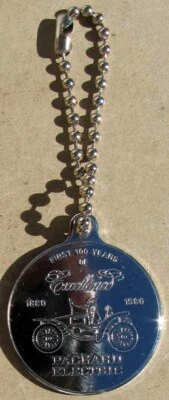 NOS PACKARD CHROME PLATED 100th. ANNIVERSARY KEYCHAIN or WATCH FOB H382 - Изображение 1 из 4