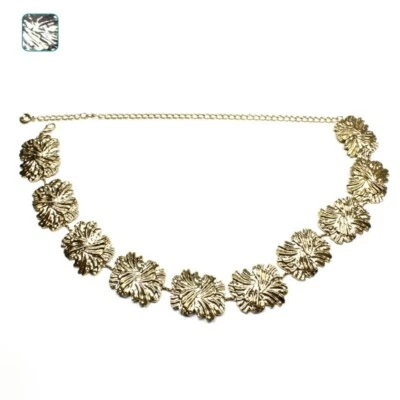 Cintura donna larga in metallo per outfit casual cinta regolabile tinta unita - Immagine 1 di 3