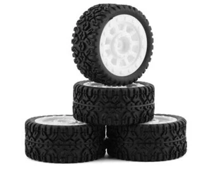 UDI R/C 1/16 Pre-Mounted Treaded Tires (White) (4) [UDI1601-005#A] - Picture 1 of 3