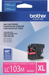 New Genuine Brother LC103XL Magenta Ink Cartridge MFC-J4610DW, MFC-J470DW - Picture 1 of 3