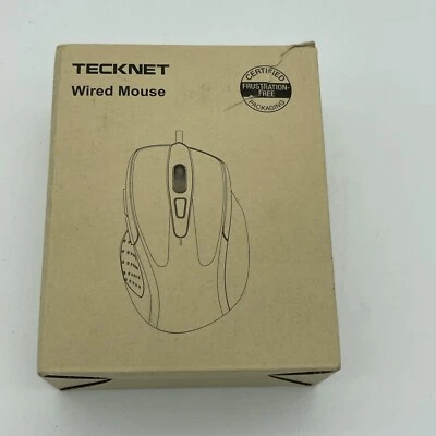 TECKNET mouse Wired USB connection 6Button Model  UM013 Gray - Image 1 of 4