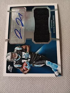 2015 Devin Funchess Donruss Signature Series autografiada tarjeta de reliquia automática radiocontrol #488 - Imagen 1 de 2