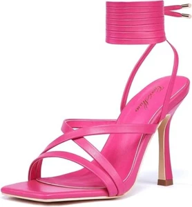 GENSHUO Women's heeled Sandals Size 6 Strappy Lace up Stiletto High Heel Sandals - Picture 1 of 6