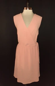 NEW LANE BRYANT Plus Size 3X 22W 24W Faux Wrap Dress Orange Sleeveless Stretch - Picture 1 of 5