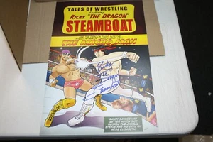 WWE WWF WCW RICKY THE DRAGON STEAMBOAT SIGNED 11X17 COMIC PHOTO VS MACHO MAN - Picture 1 of 2
