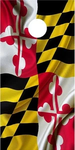 Bandiera dello Stato Maryland tessuto stile cornhole gioco tavolo decalcomania involucri - Foto 1 di 1