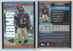 2005 Bowman Chrome Bronze Refractor /150 Jerome Carter #198 Rookie RC