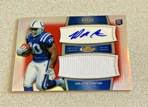 2011 Topps Finest Refractor RC Auto #AJR-DC Delone Carter Colts 3/10 - Picture 1 of 2