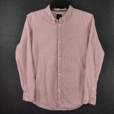 ✅👔🚨🎁🎄Rara Camisa Manga Larga Cuello Abotonado L Roja/Blanca 📸VER📏 Foto 1 de 4