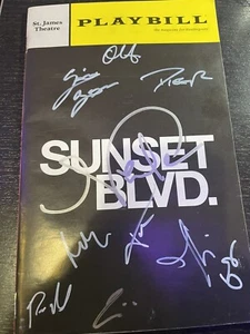 nicole scherzinger Sunset Boulevard Signed Legacy Oct Playbill Broadway Musical - Picture 1 of 2