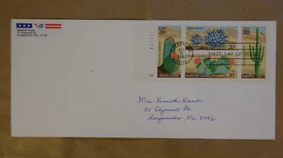 Cactus Stamp Block USA December 11 1981 Tuscon AZ First Day FDC 20 Cents - Image 1 of 4
