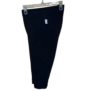 NEW Old Navy 3X Comfort PANT High Rise Black Pull On CROP Wide Band Waist - Picture 1 of 8