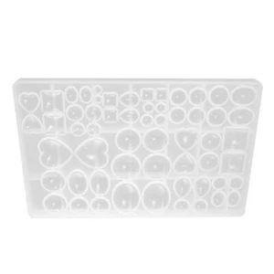 Molde de resina de piedra varias formas flexible fácil desmoldeo reutilizable joyería molde E - Imagen 1 de 13