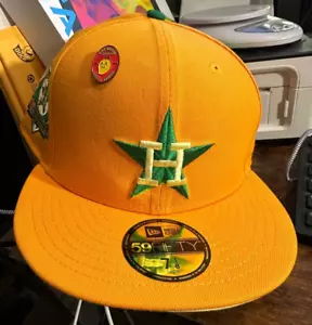 Houston Astros New Era x Premium Goods Mango Pin MLB Fitted Cap Hat - Picture 1 of 4