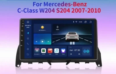 RADIO 2 DIN PER MERCEDES CLASSE C W204 S204 07/10 BLUETOOTH ANDROID 12 CARPLAY  - Immagine 1 di 4