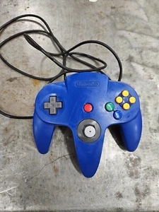Nintendo 64 N64 Controller Authentic Blue OEM Tested Working 7/10 Stick - Picture 1 of 4