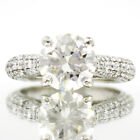 GIA Certified 2.30 Carat Round Cut Diamond Engagement Ring 18k White Gold