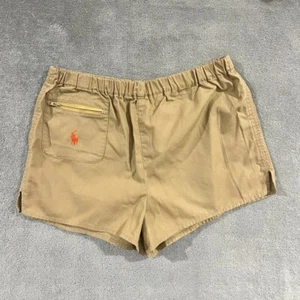 Vintage Polo by Ralph Lauren Kids Khaki Shorts Elastic Waist Pull On Sz XL - Picture 1 of 10