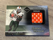 CLINTON PORTIS 2003 LEAF LIMITED LIMITED THREADS PATCH /100 MIAMI #LT-15
