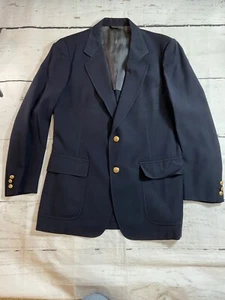 Vintage Pendleton Blazer Navy Blue Gold Button Wool Mens 42L Sport Coat Jacket - Picture 1 of 11