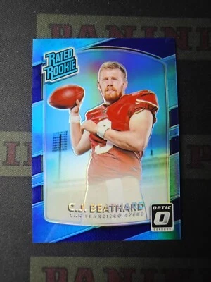 2017 Panini Donruss Optic Football Purple Prizm Rated Rookie C.J. Beathard /50 - Image 1 of 2