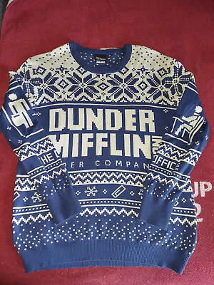 The Office Ugly Christmas Sweater Mens Large Dunder Mifflin Box Lunch Ripple Jun - Image 1 of 4
