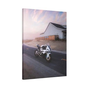 BMW Inspired S1000RR High Resolution Museum Quality Vertical Canvas Print #012 - Picture 1 of 10