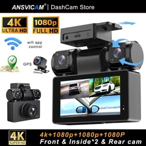 4K Dash Cam Car DVR 4 Channel Front Left Right Rear WiFi Driving Camera Recorder - Picture 1 of 12