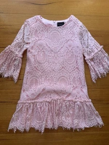 Bardot Junior Girls Lace Dress Pink Size 8 - Picture 1 of 14