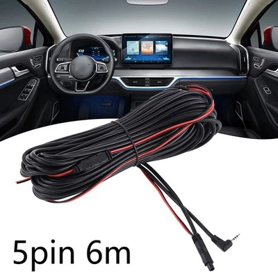 Premium 6m Car DVR Rear View Camera Extension Cable with Thermoplastic Coating - Image 1 of 4
