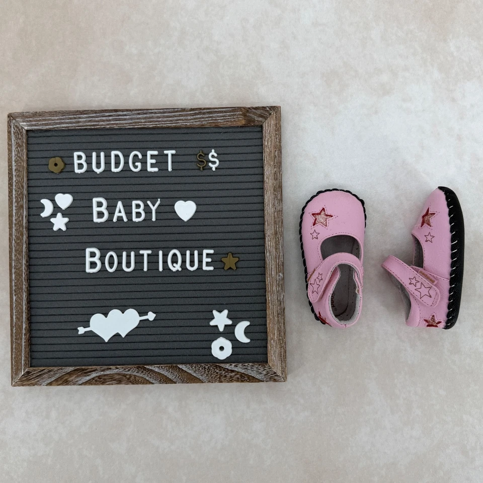 Zapatos de Bebé PEDIPED Originales Rosa Estrella Cuero Talla 6-12 Meses Foto 1 de 4