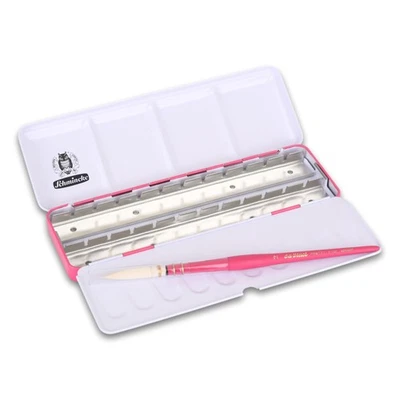 SCHMINCKE, DA VINCI Schmincke Limitierter Leerkasten für 24 halbe oder 12 ganz Näpfchen + Pinsel