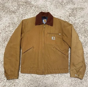Carhartt Detroit Jacket J001 BRN Size Small Made in USA Used - Foto 1 di 13