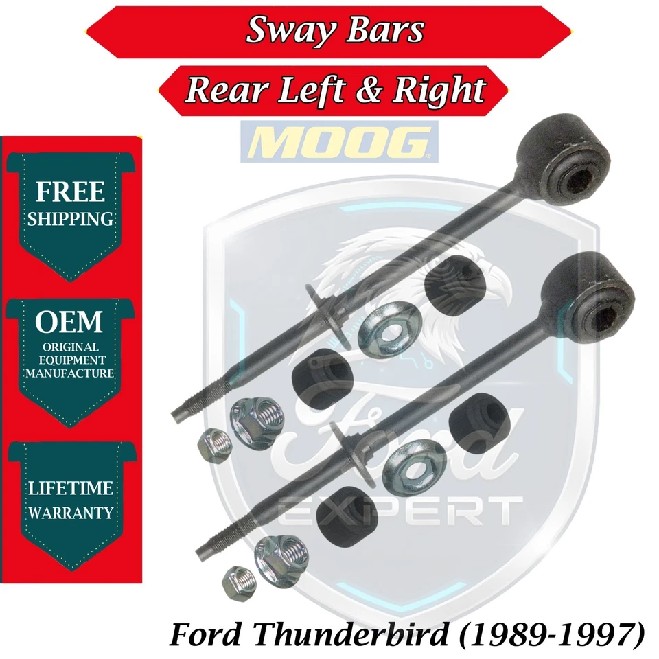 Barras estabilizadoras traseras MOOG OEM para Ford Thunderbird 1989-1997 garantía de por vida Foto 1 de 4