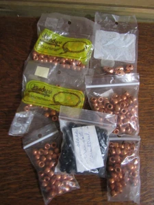 WESTERN Vintage LOT Of 7 Packages COPPER & BLACK Plastic PONY BEADS - #4 - Picture 1 of 5