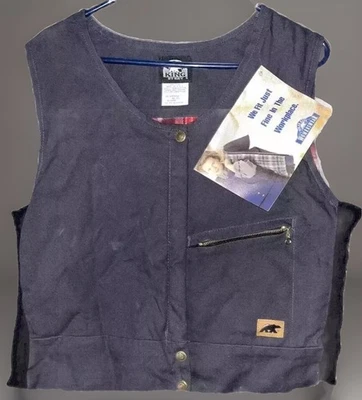 Chaleco de franela de lona Polar King Key para mujer XL forrado ropa de trabajo Foto 1 de 4