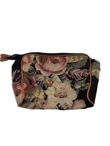 RARA borsa accessorio pochette vintage Ralph Lauren arazzo punto ago floreale - Foto 1 di 10