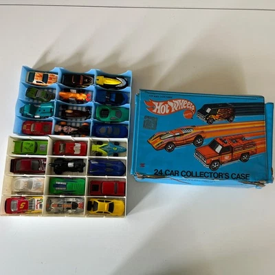 VINTAGE 1969-1974 MATTEL HOT WHEELS Red LINE COLLECTORS CASE INCLUDES 24 CARS! - Image 1 of 4