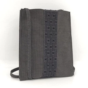 Hermes Air Line Authentic Shoulder Bag Unisex Canvas Grey Size W6.29 x H7.08in - Picture 1 of 8